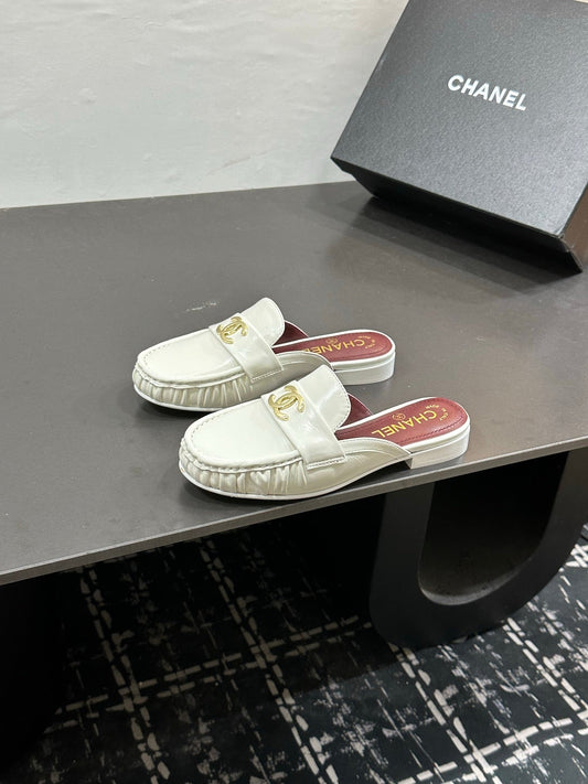 Chanel 2026 Double C Logo Loafers Leather Sheepskin 832503