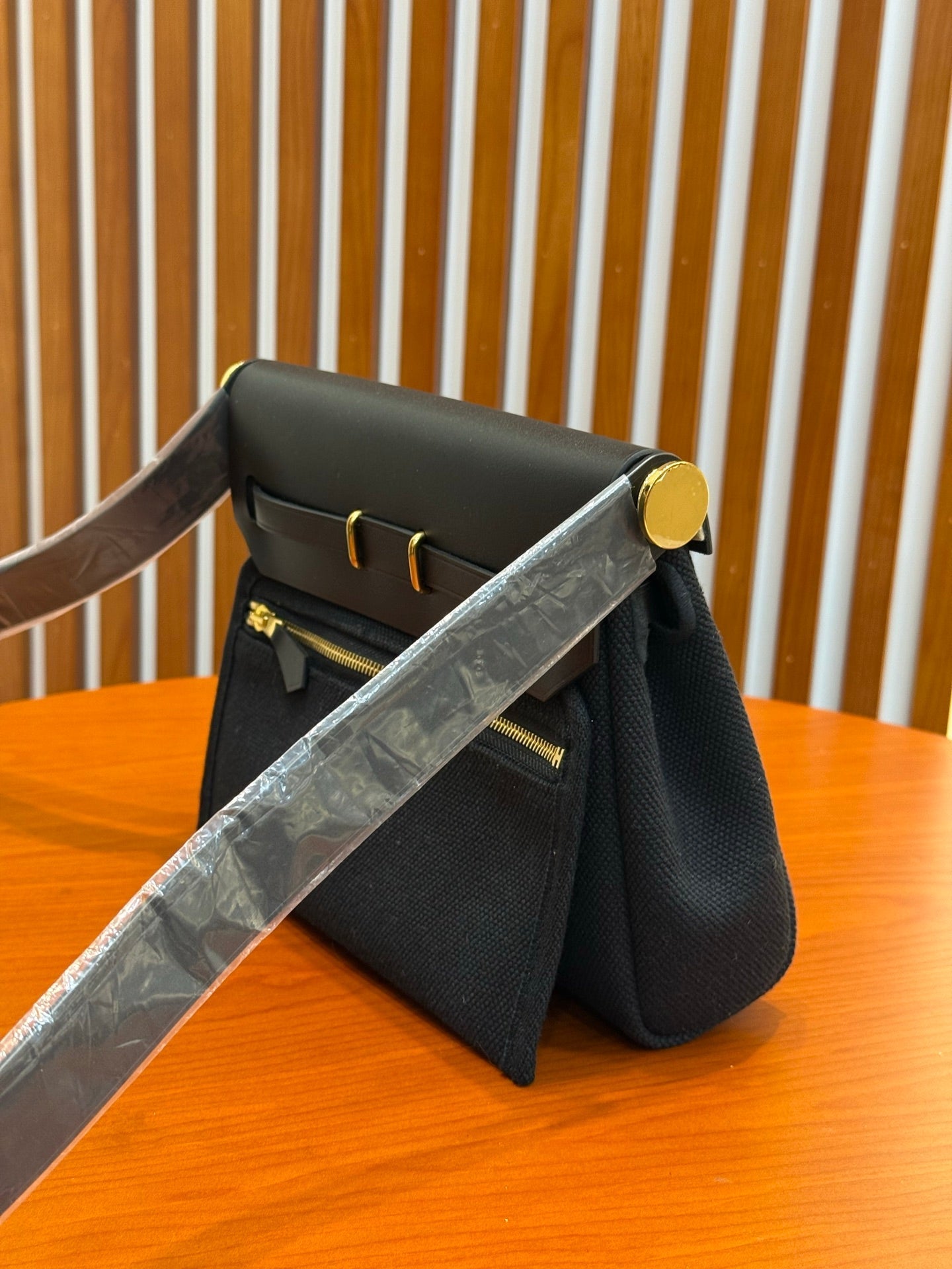 Hermes 2026 Herbag Zip 20cm Black Canvas Leather 284492