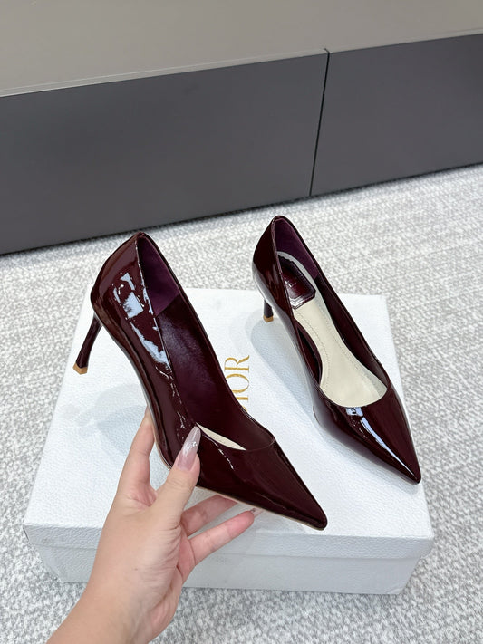 CD 26s High Heels Pump 85 Dark Burgundy Patent Leather 661473