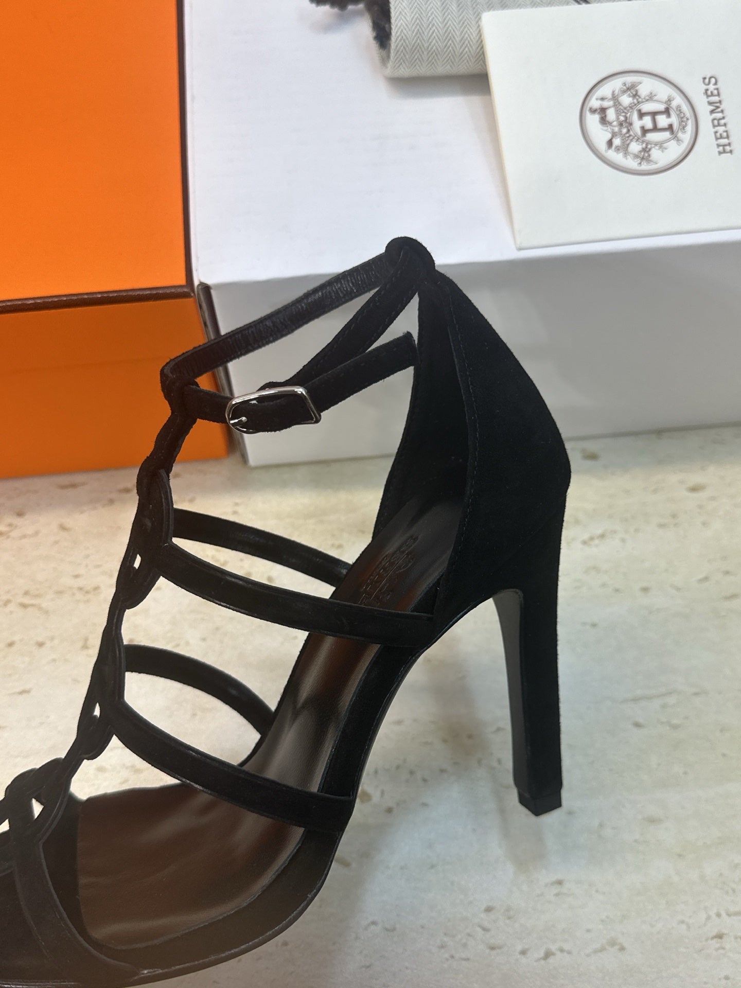 HM 26ss High Heels Sandals 95 Suede