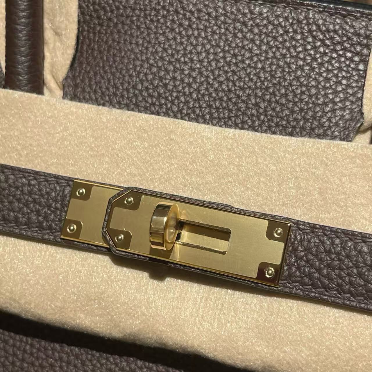 Hermes 2026 Birkin Bag Chocolate Brown Togo Leather Gold Hardware