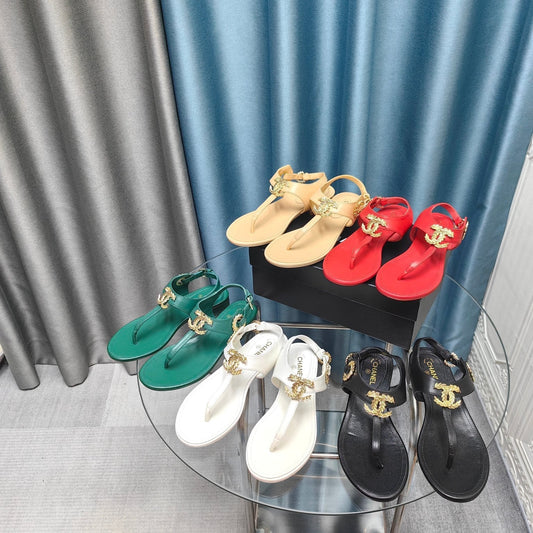 Chanel 2026 C-buckle Flip-Flop Sandal Sheepskin 712414