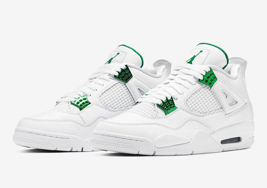 Air Jordan 4 Retro Metallic Green Sneakers - Heritage Edition