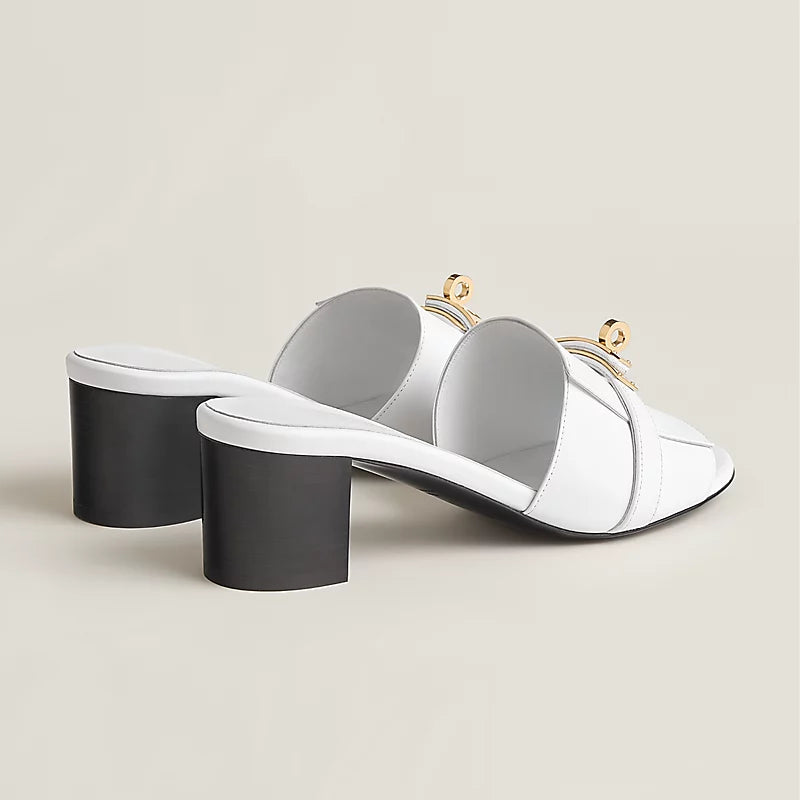 Hermes 2026 Gigi 50 Sandal White Calfskin
