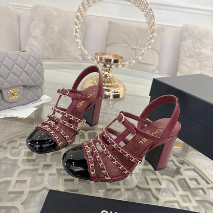 Chanel 2026 High-Heeled Sandals 8.5cm Lambskin Sheepskin 834423