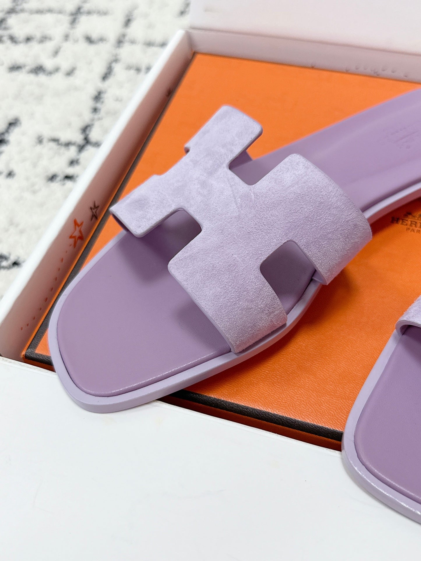 HM 26ss Oran Sandals Purple Suede 617188