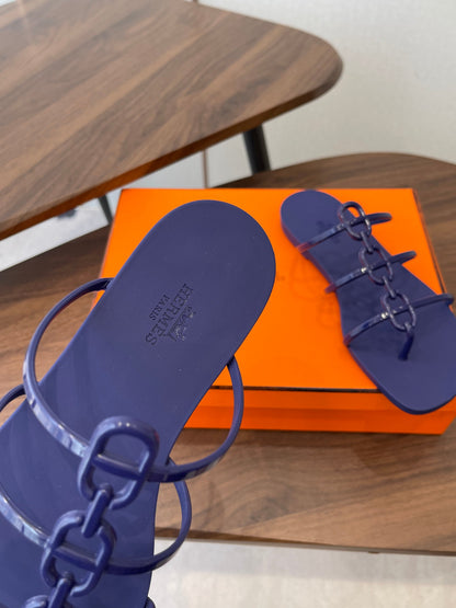 HM 26ss Pig Nose Sandals Ink Blue Rubber 624766
