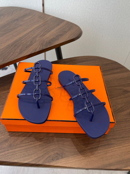 HM 26ss Pig Nose Sandals Ink Blue Rubber 624766