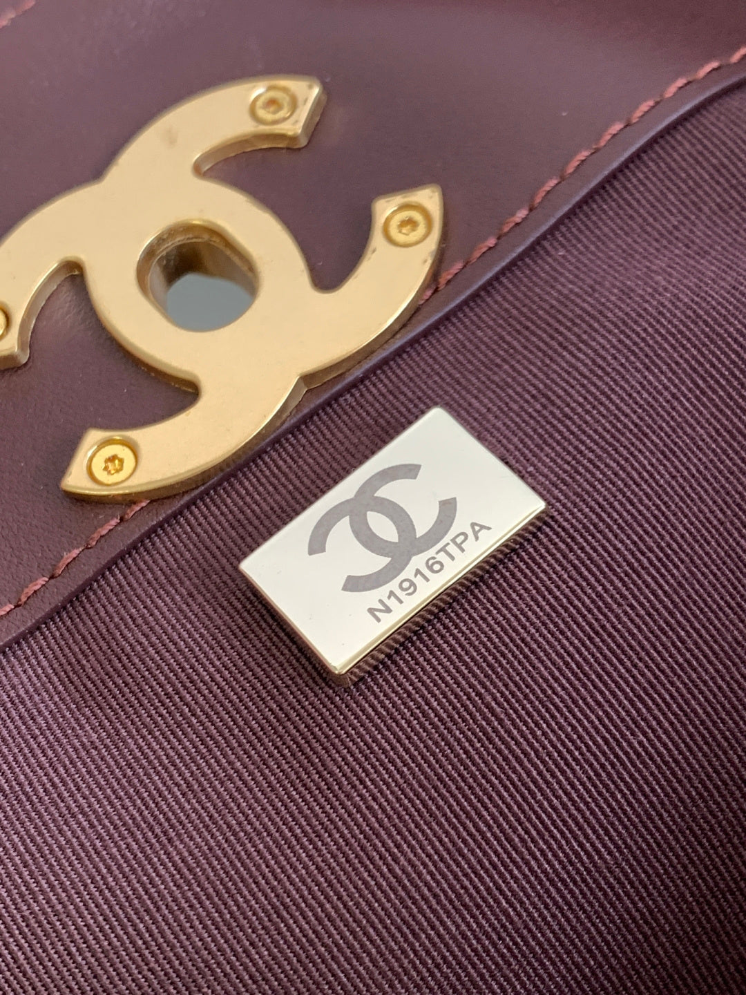 Chanel 2026 Stitched Shopping Bag 36cm Chocolate Calfskin 348238