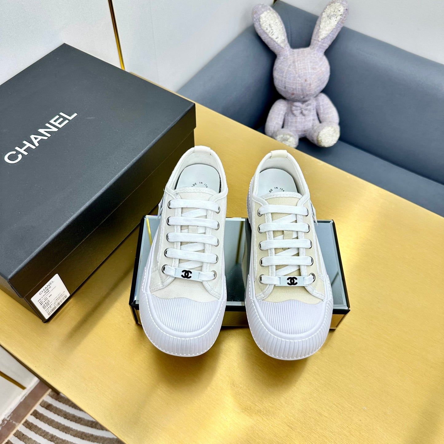 Chanel 2026 Casual Sneakers Waterproof Fabric Sheepskin 832622