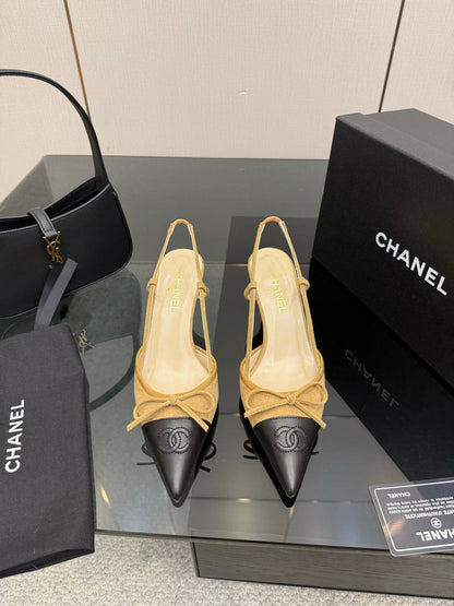 CC 26s Slingback 65 Brown Black Suede Cowhide 651327
