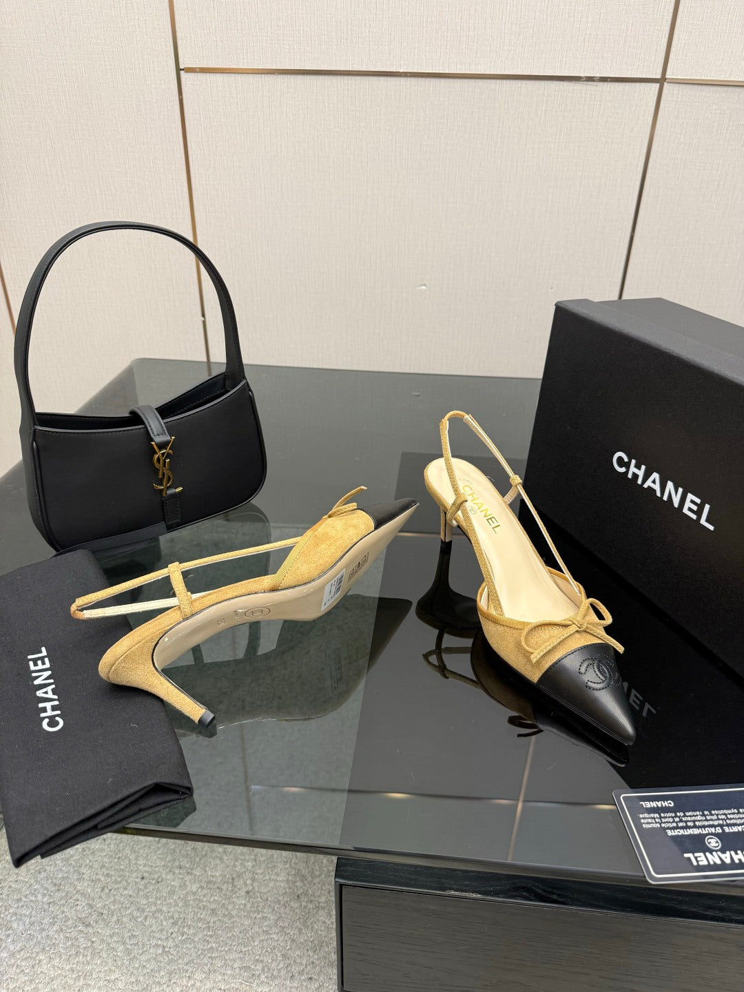 CC 26s Slingback 65 Brown Black Suede Cowhide 651327