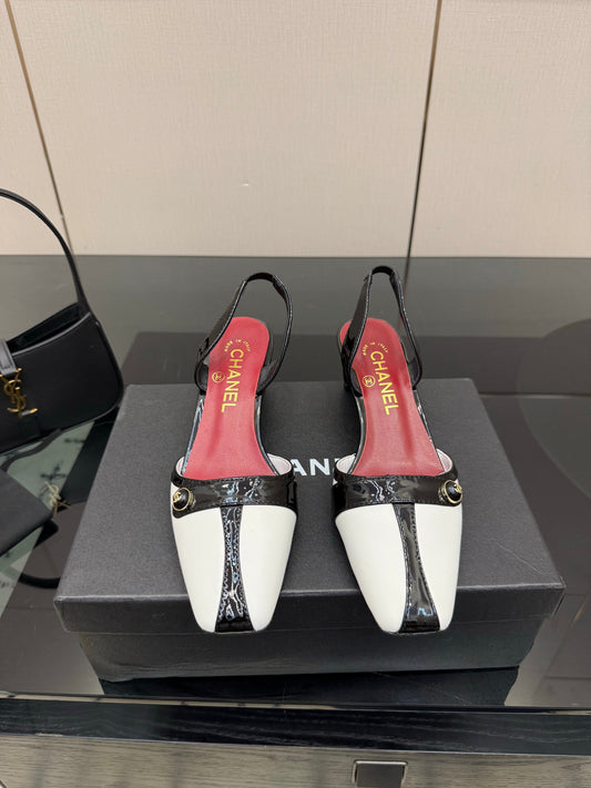 Chanel 2026 Slingback Shoes 50mm Patent Leather 791596