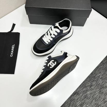 CC 26s Casual Sneakers Black Navy Blue Fabric Suede 626472