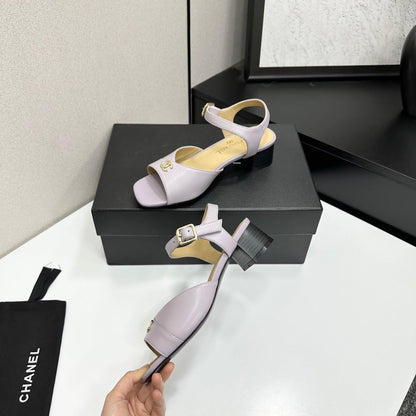 CC 2026 Mary Jane Sandals 45 Light Purple Cowhide 668115