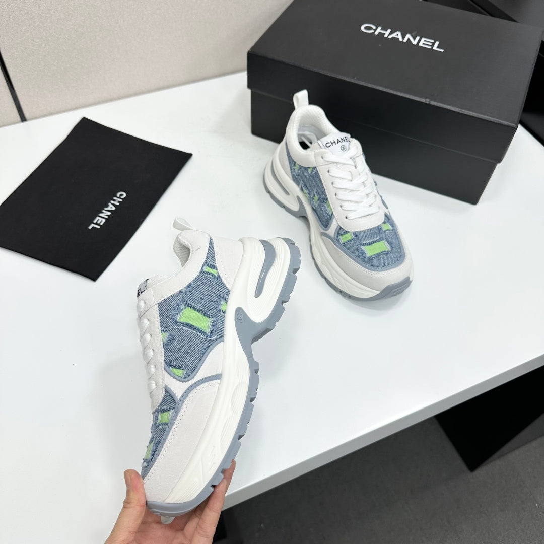 Chanel 2026 Casual Sneakers 50mm Demin Suede 894875