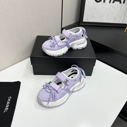 Chanel 2026 Premium Casual Sneakers 55mm Mesh Calfskin 894895