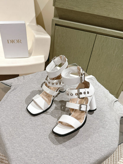 CD 26s High Heel Sandal 65 White Sheepskin 661539
