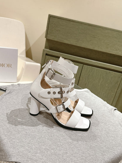 CD 26s High Heel Sandal 65 White Sheepskin 661539