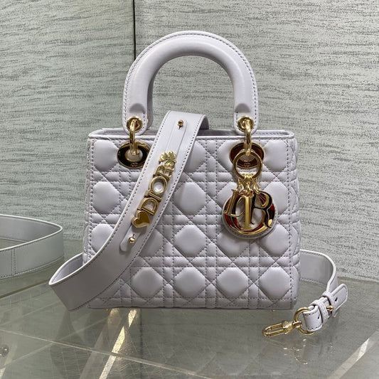 Dior 2026 Mini Lady Dior Bag Light Purple Lambskin 267705