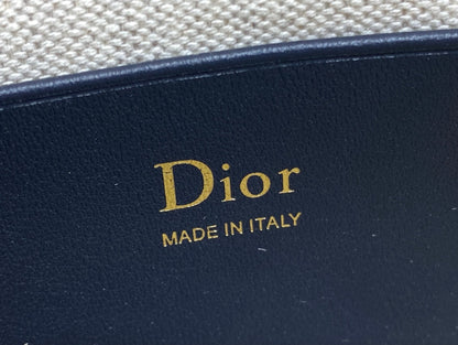 Dior 2026 Oblique Bow Chain Bag Blue Beige Canvas Leather 284289