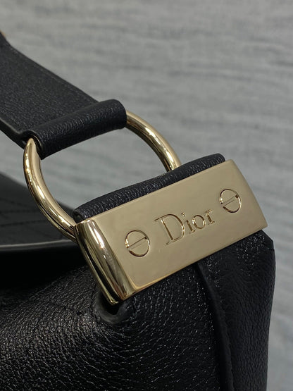 Dior 2026 Diorly Bag 31.5cm Black Flat Cannage Calfskin 286592