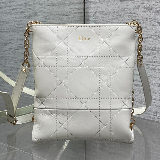 Dior 2026 Trianon Bag 21cm White Lambskin 286606