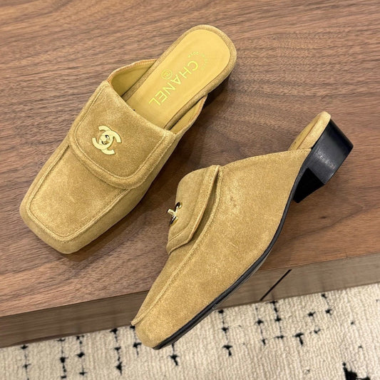Chanel 2026 Double C Buckle Square Toe Mule 857282