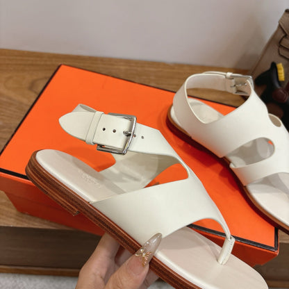 HM 26ss Thong Sandal White Calfskin 638408