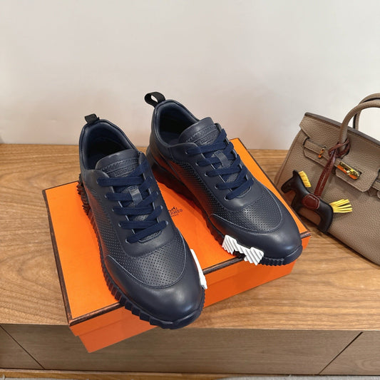 HM 26ss Sneakers Navy Blue Leather 638576
