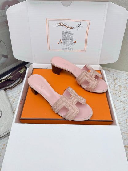 HM 26ss Oran Sandals 50 Light Pink Cowhide 625229