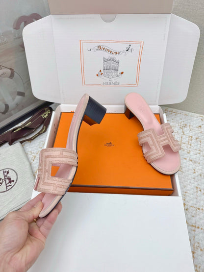 HM 26ss Oran Sandals 50 Light Pink Cowhide 625229