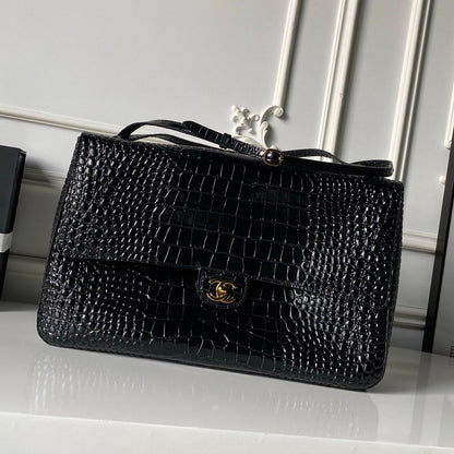 Chanel 2026 Crocodile Embossed Maxi Bag 39cm Calfskin