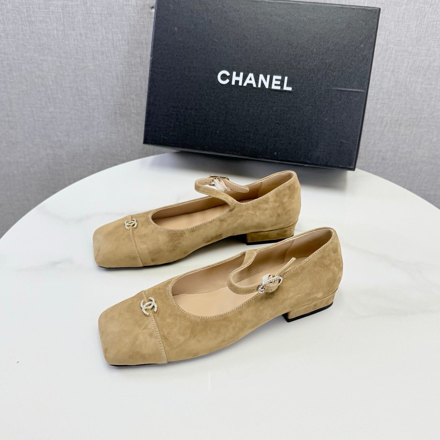 Chanel 2026 Mary Jane Ballet Flat Suede Sheepskin 904515