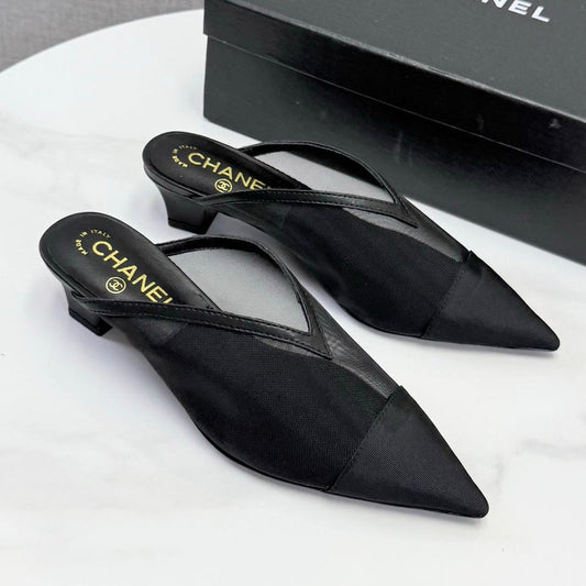 Chanel 2026 Mesh Mule Fabric Sheepskin 904436