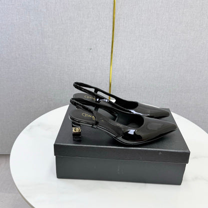Chanel 2026 Slingback 50mm Patent Leather 904478