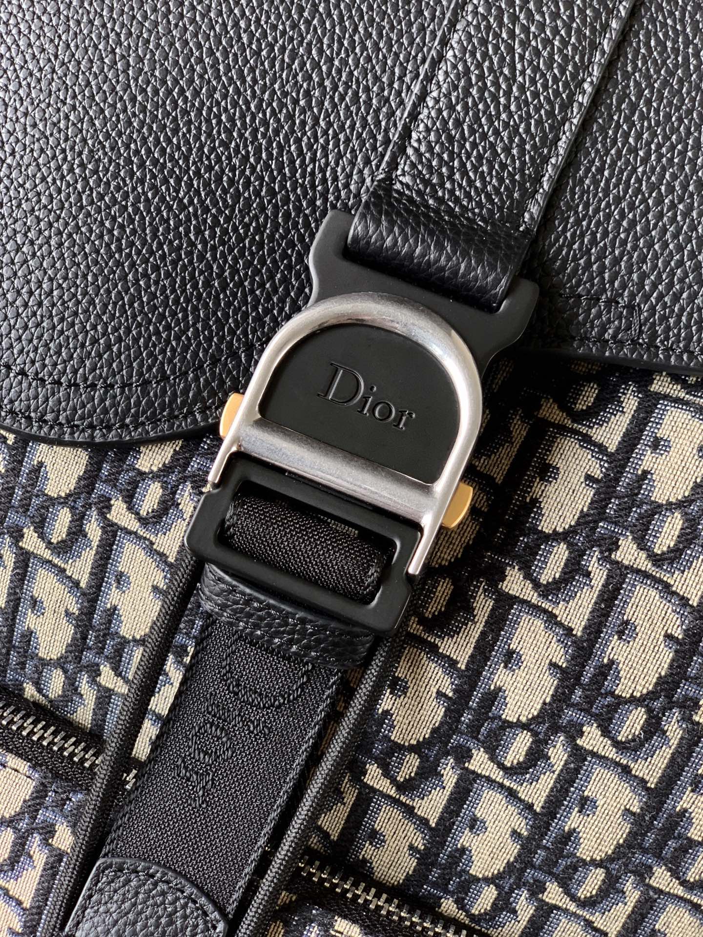 Dior 2026 Saddle Heritage Backpack With Flap 42cm Fabric Leather 355424