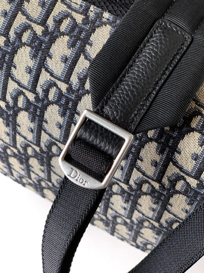 Dior 2026 Saddle Heritage Backpack With Flap 42cm Fabric Leather 355424