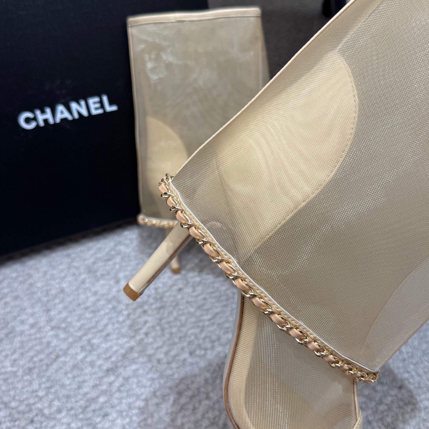 Chanel 2026 New Mesh Ankle Boots Sheepskin Leather 833315