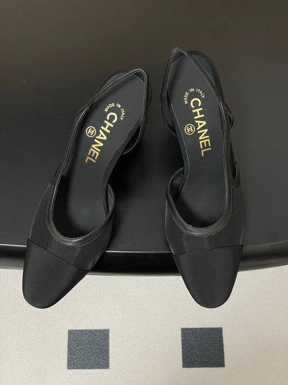 CC 26s Slingback 95mm Mesh Fabric Sheepskin