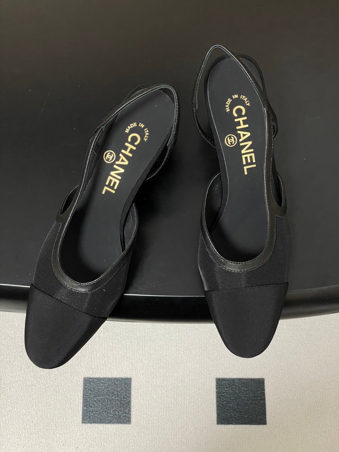 CC 26s Slingback 65mm Mesh Fabric Sheepskin