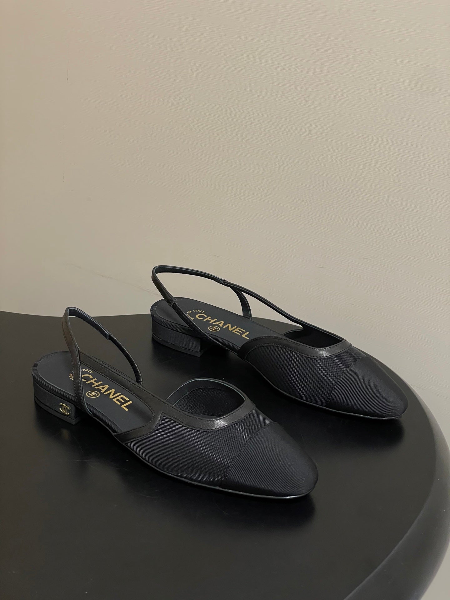 CC 26s Slingback 20mm Mesh Fabric Sheepskin