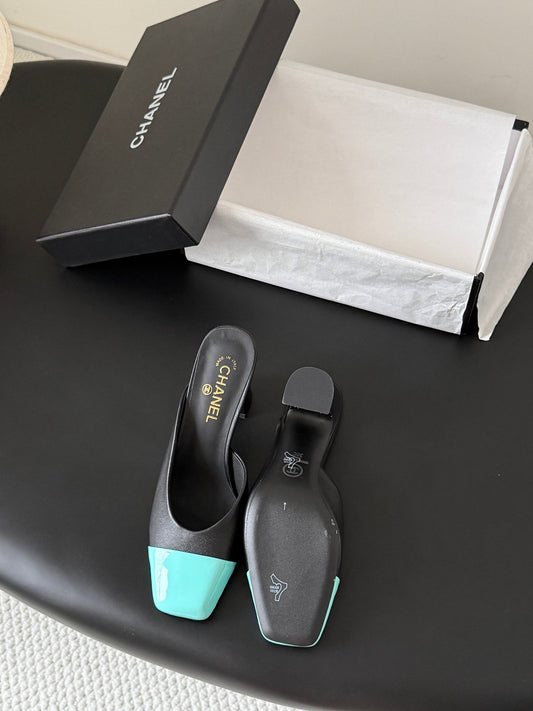 CC 2026 Mary Jane Mule 70 Black Blue Cowhide 700432