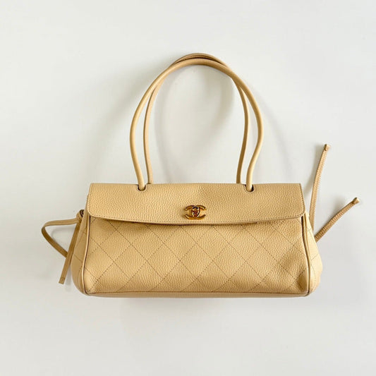 Chanel 2026 Shopping Bag 30.5cm Beige Grained Calfskin