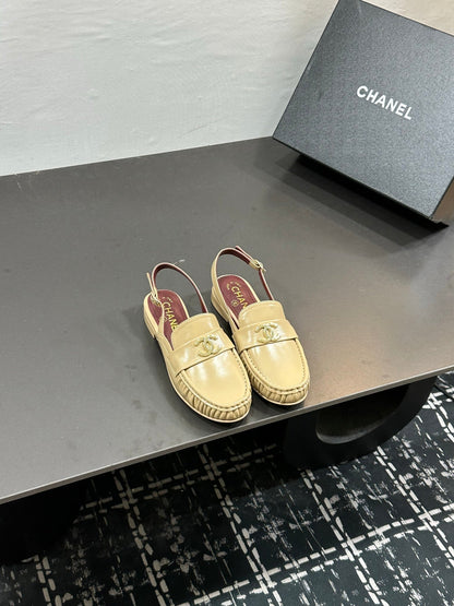 Chanel 2026 Slingback Loafers Leather Sheepskin 832506