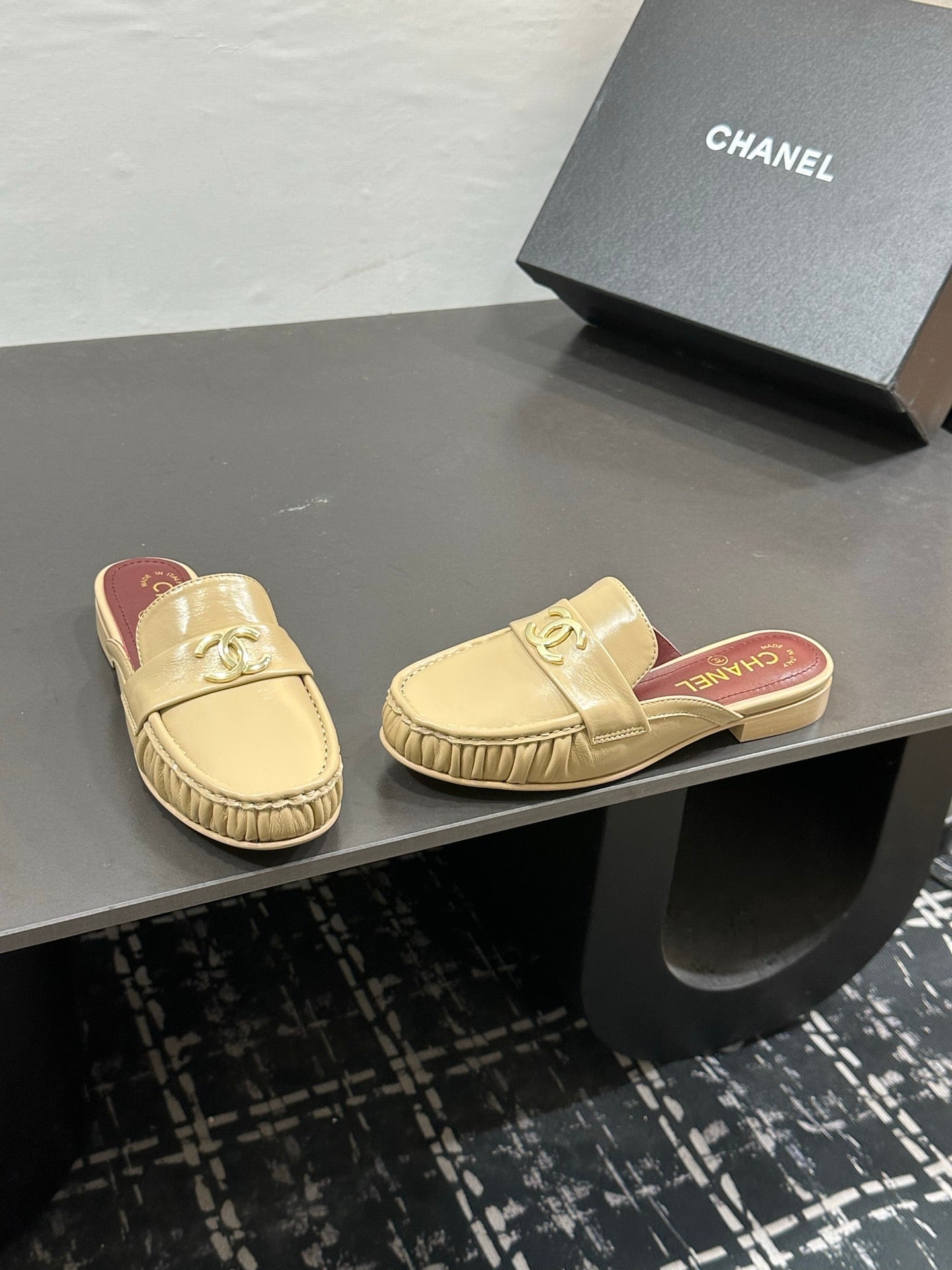 Chanel 2026 Double C Logo Loafers Leather Sheepskin 832503