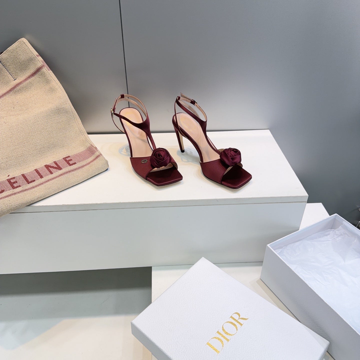 Dior 2026 Rose Sandal 95mm Satin Leather 843018