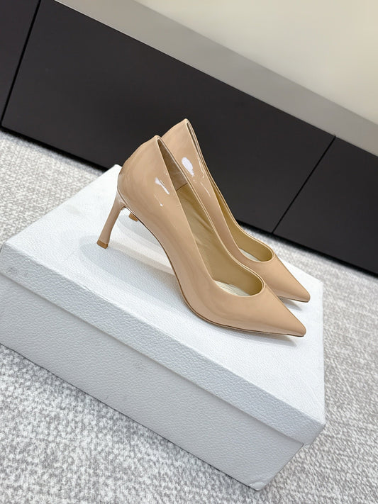 CD 26s High Heels Pump 85 Beige Patent Leather 661475