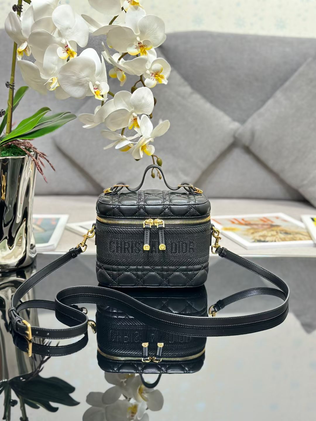 Dior 2026 Vanity Case 18.5cm Lambskin 158275