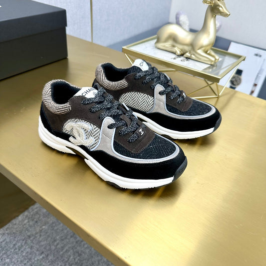 CC 2026 Casual Sneakers Black Gray Suede 668050